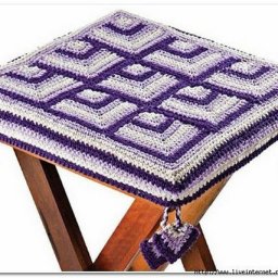 ​Чехол для табурета крючком