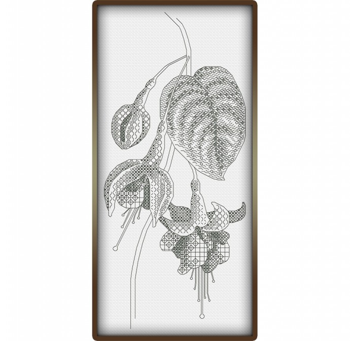 Изумительные цветы в черно-белой гамме