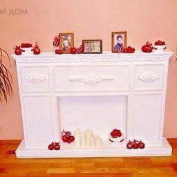 Фальш-камин из коробки от телевизора
