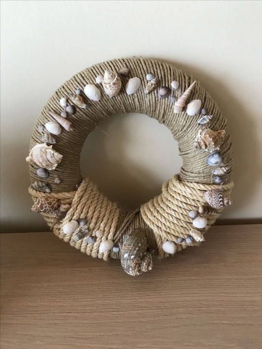 Декоративные интерьерные веночки в морском стиле