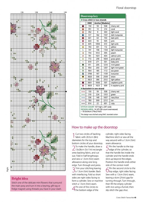 Вышивка лейки с цветами Вышивка лейки с цветами