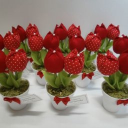 Текстильные тюльпаны: мастер-класс