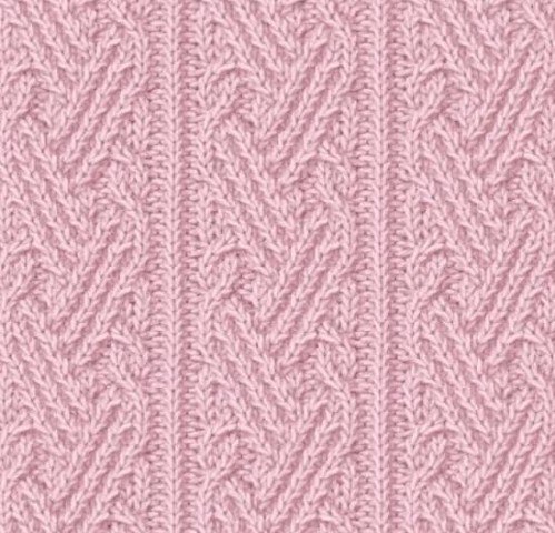 Нежные рельефы спицами