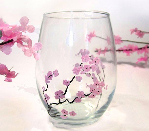 Роспись по стеклу "Сакура"