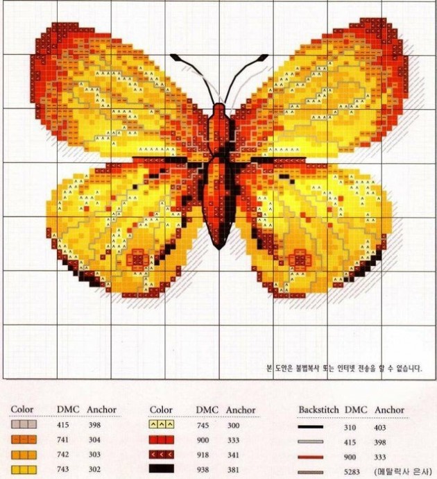 ​Вышиваем бабочек