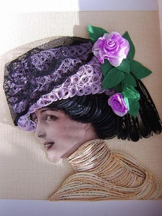 Чудесные идеи квилинга: женские портреты