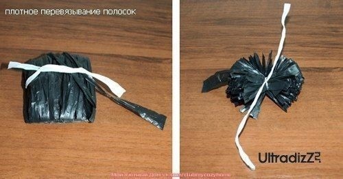 Коврик из пакетов для мусора