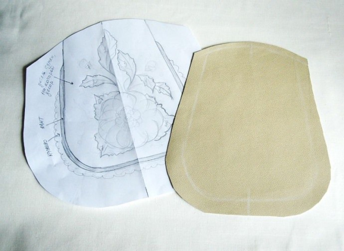 Декор сумки с цветком