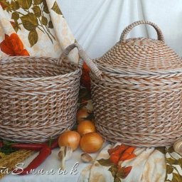 ​Плетем из газет корзины для овощей