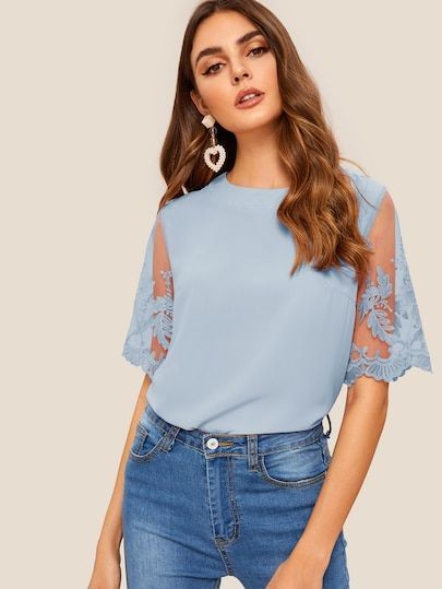 Блузы с кружевными рукавчиками: идеи для красоты образа