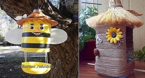 Кормушки из пластиковых бутылей