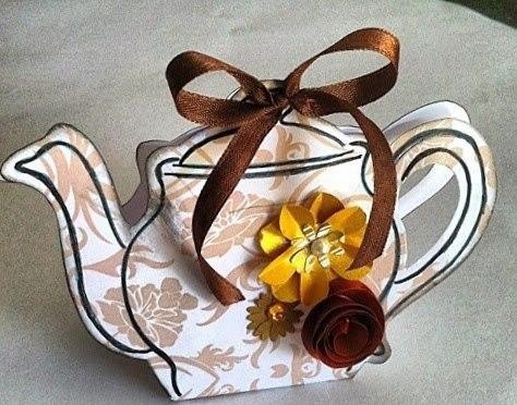 Шаблоны коробочек-чайничков для чайных пакетиков