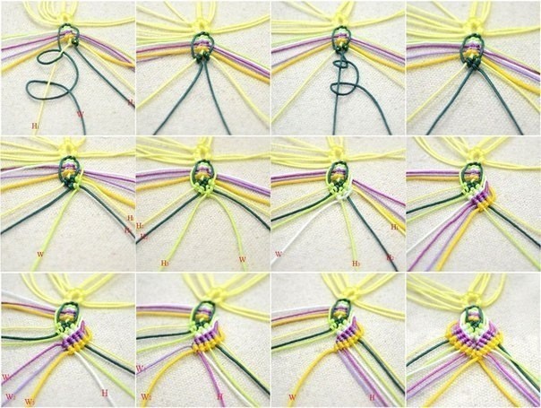 Цветок-макраме