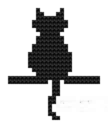 Кулон из бисера "Силуэт кошки на фоне луны" Кулон из бисера "Силуэт кошки на фоне луны"