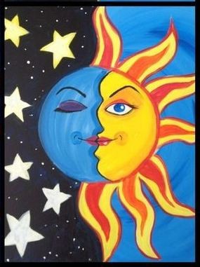 ​Рисуем поцелуй солнца и луны