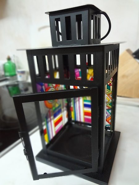 Роспись фонаря витражными красками Роспись фонаря витражными красками