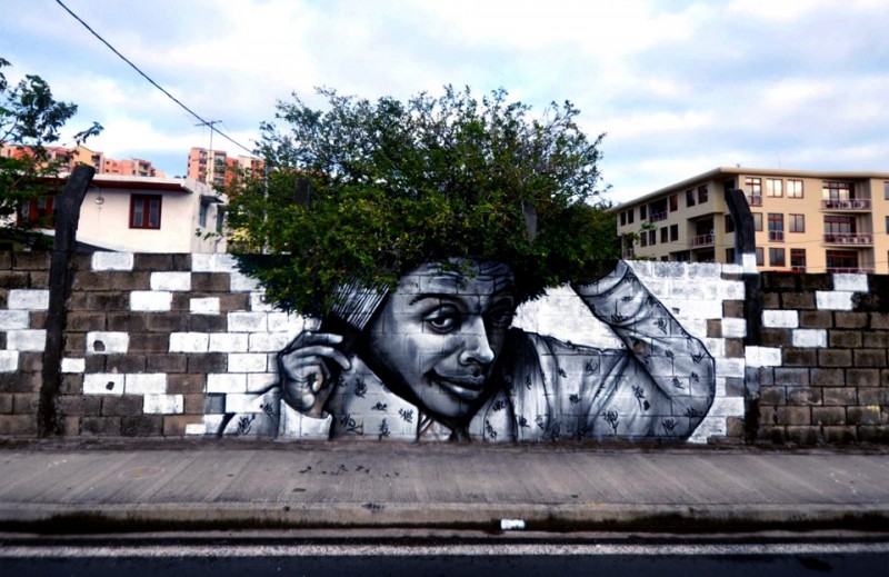 Стрит-арт с использованием деревьев: сногсшибательные идеи