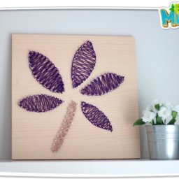 Декоративное панно в технике стринг-арт