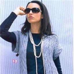 Длинный жилет с переплетающимися узорами