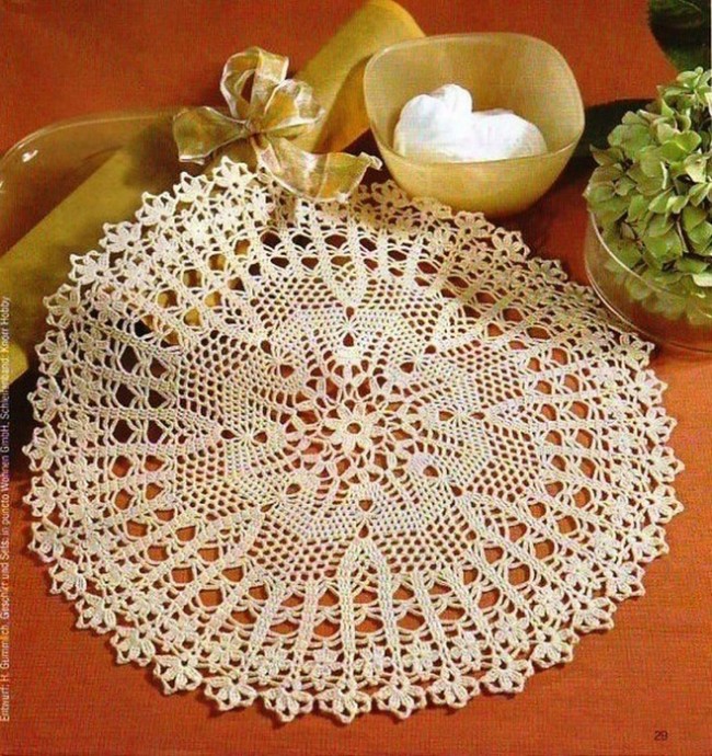 Чудесная вязаная салфетка Чудесная вязаная салфетка