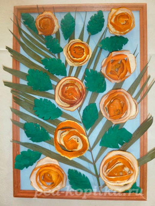 Розы из цитрусовых: мастер-класс