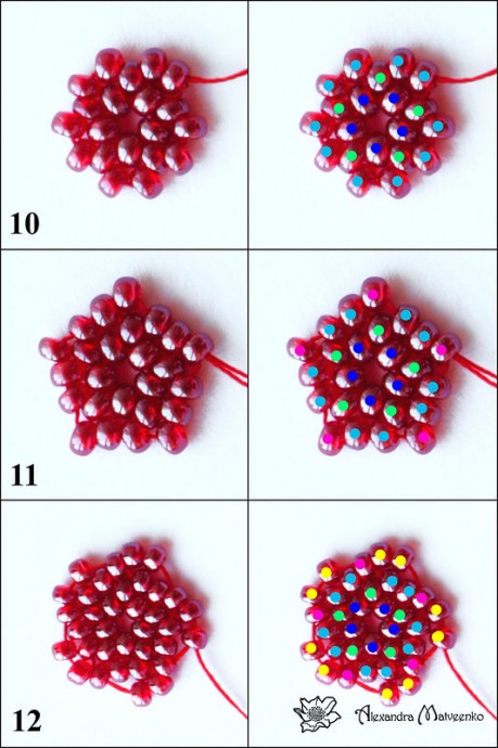 ​Малинка из бисера: мастер-класс