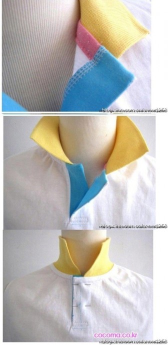 Обработка застежки для рубашки поло