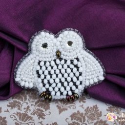 Брошка в виде совы