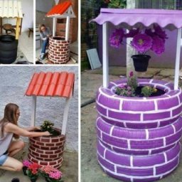 Идеи цветников из старых автопокрышек