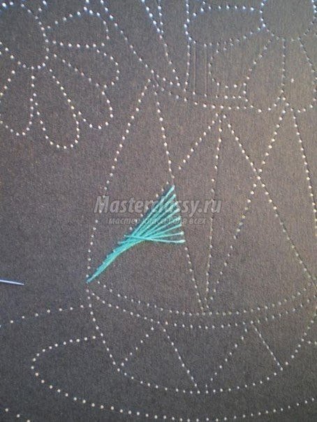 Картина из ниток и красок