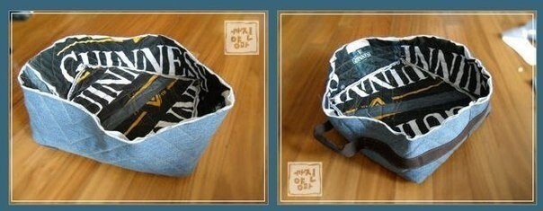 Чемоданчик-сумка из старых джинсов