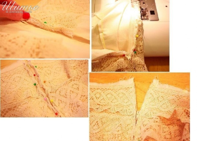 Юбка с кружевами: мастер-класс