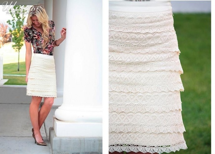 Юбка с кружевами: мастер-класс