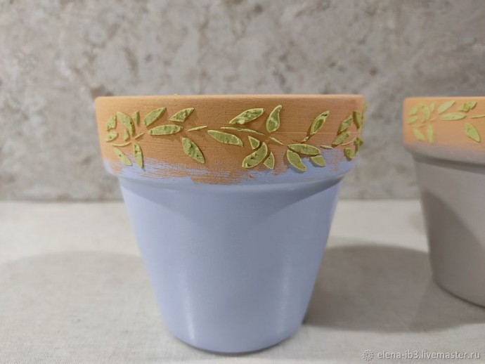 Украшение цветочных горшков