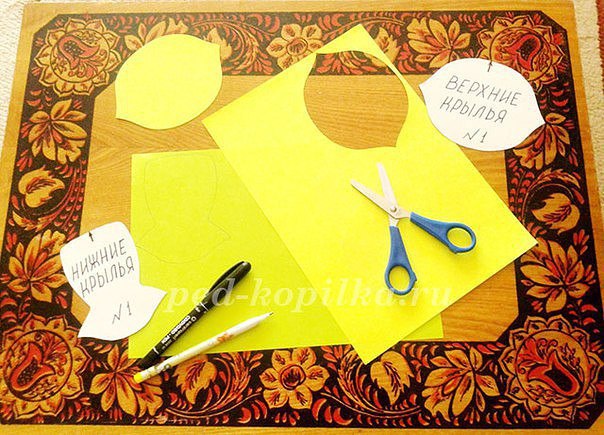 Милые бабочки из бумаги