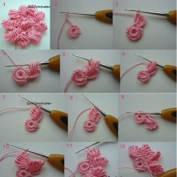 Объемные цветы крючком