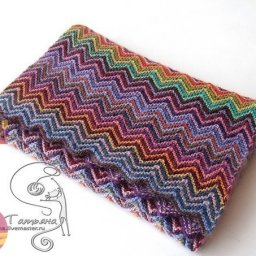 Простой и жизнерадостный узор для шарфа или пледа