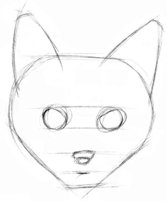 Рисуем кота карандашом