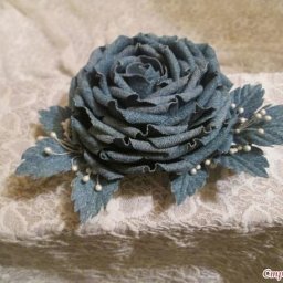 Роза из джинсовой ткани своими руками