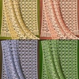 Эффектный ажурный палантин