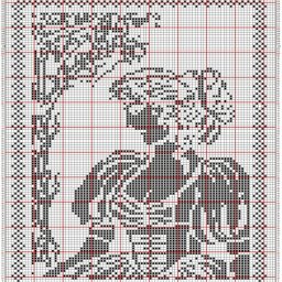 ​Филейная схема "Девушка"