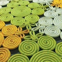 ​Коврики из шнура "гусенички"