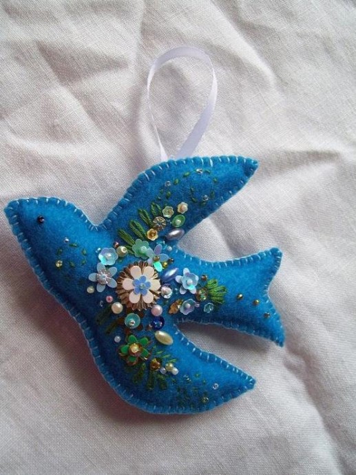 Замечательный декор с маленькими птичками