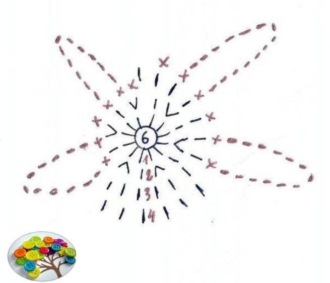 Нежный и красивый цветок крючком