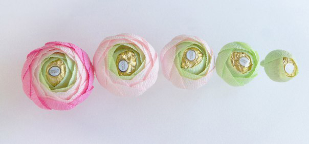 Ранункулюсы из конфет