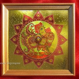 Создаём эффектный подарок — панно «Огненный петух»