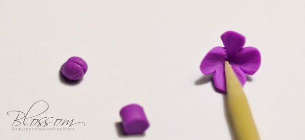 Цветочное кольцо из полимерной глины