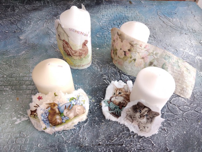 Декупаж свечей