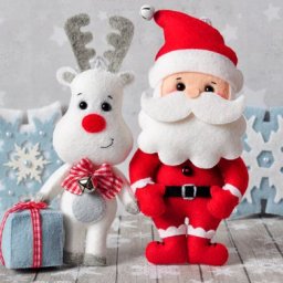 Фетровые завораживающие игрушки для новогоднего декора