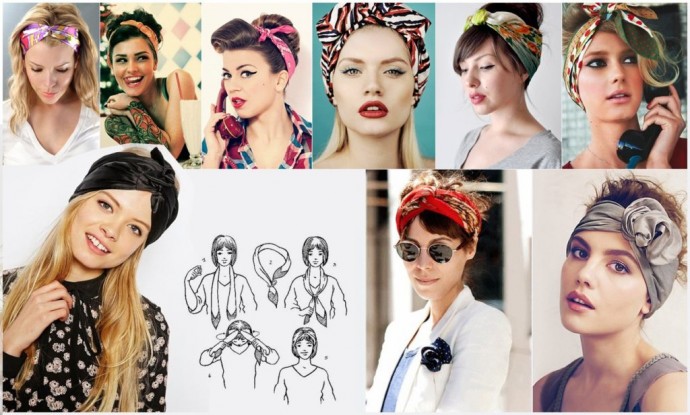 Красивые варианты завязывания косынки